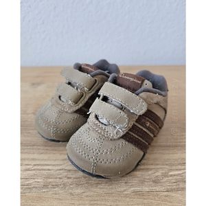 Champion (Baby) | Suede Velcro Sneakers - Wide